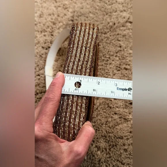 NWT new Anthropologie Fiona beaded sea shell seashell Tan Shoulder Bag purse - Picture 17 of 17